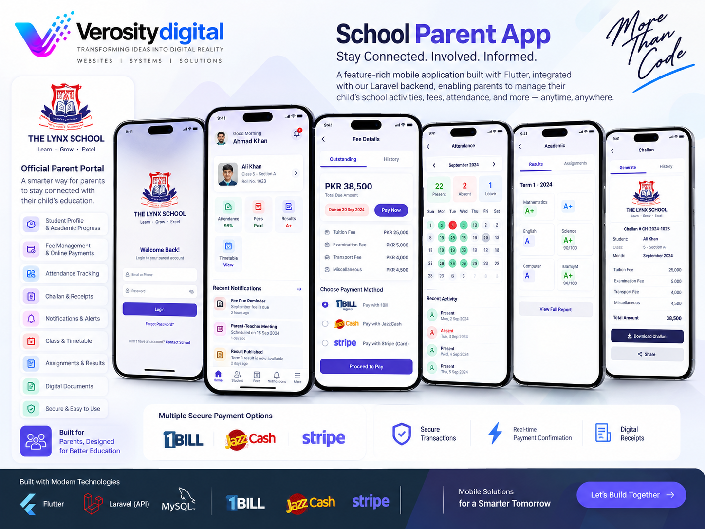 The Lynx School – Parent Portal Mobile App